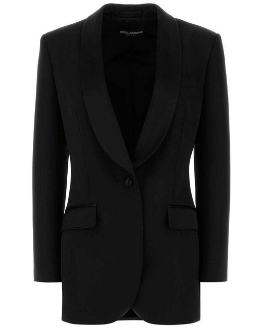 ジャケット Dolce & Gabbana Black stretch wool blend blazer Dolce & Gabbana Stretch Wool Blend Blazer in Black | Lyst