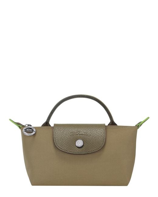 "Le Pliage" Clutch Bag With Handle-Donna di Longchamp in Brown