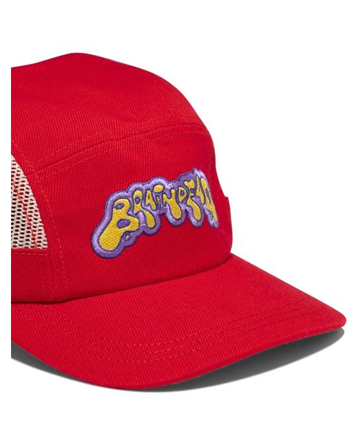 Brain Dead Red Cap With Mesh Panels for men