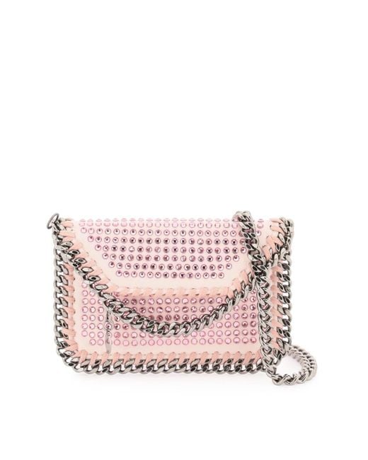 Stella McCartney Pink 'falabella' Cardholder With Crystals