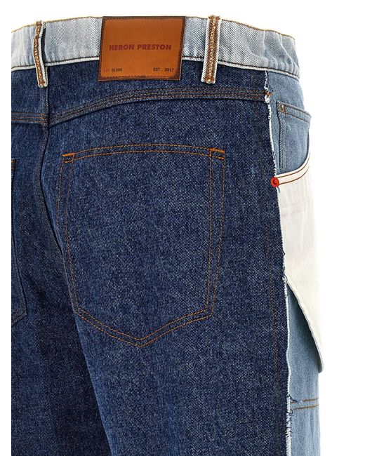Heron Preston Blue Washed Insideout Carpenter Jeans for men