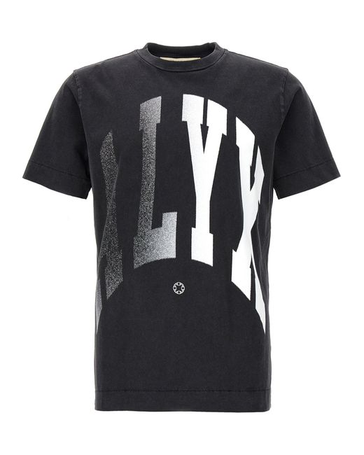 Alyx Logo Print T Shirt Nero di 1017 ALYX 9SM in Black da Uomo