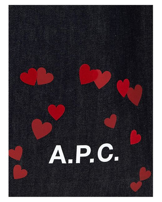 Valentine'S Day Capsule Lou Shopping Bag Tote Blu di A.P.C. in Black
