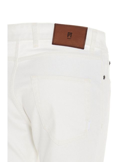 PT Torino White 'rock' Jeans for men