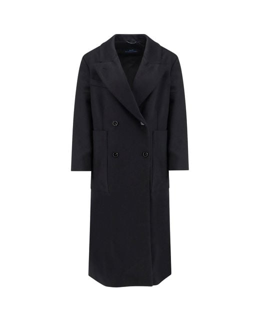 Paltò Black Giada Double-Breasted Coat