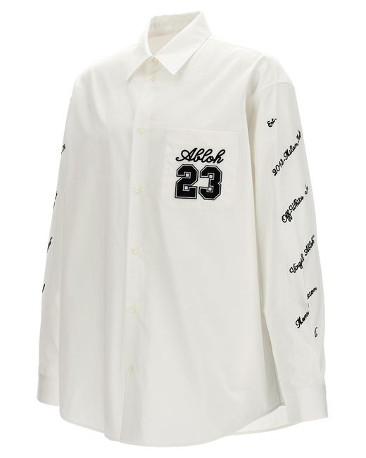 23 Logo Heavycoat Camicie Bianco/Nero di Off-White c/o Virgil Abloh in White da Uomo