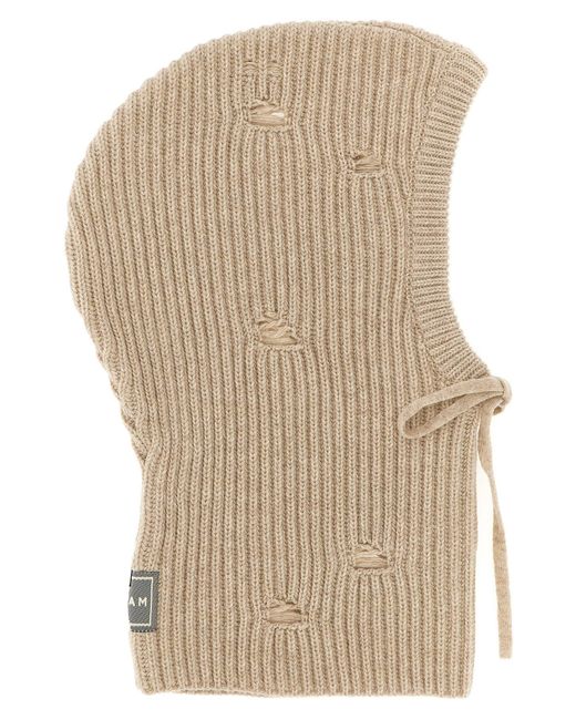 Balaclava Lana Distressed di MM6 by Maison Martin Margiela in Natural