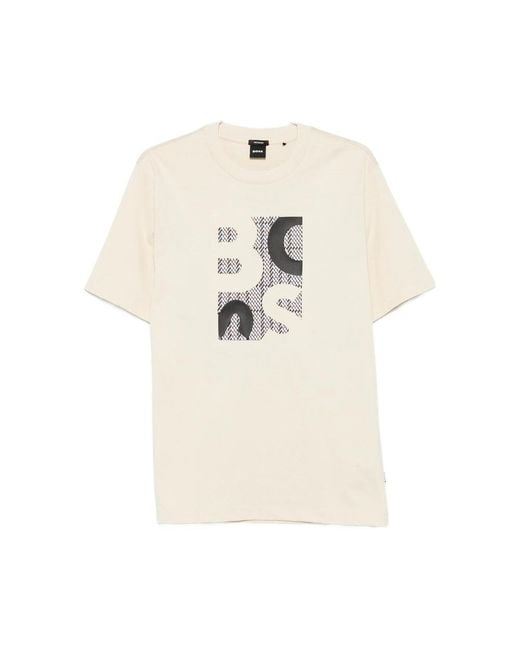 Boss Natural Cotton T Shirts for men