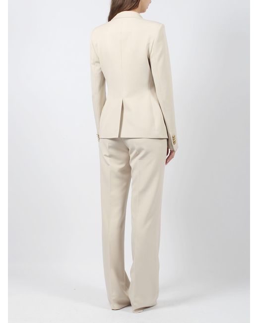 Jersey stretch double-breasted suit di Tagliatore in White