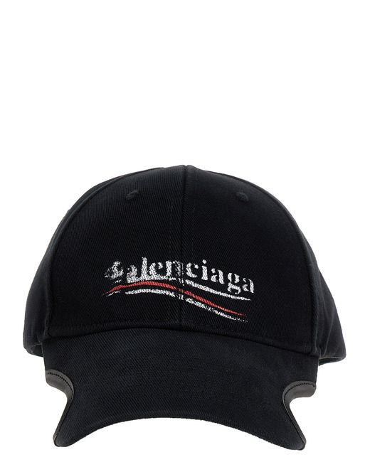 Balenciaga Black Political Stencil Hats for men