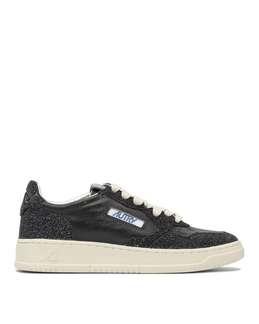 Autry Black "Medalist Low" Sneakers