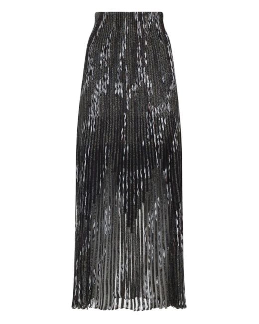 Missoni Gray Pleated Long Skirt