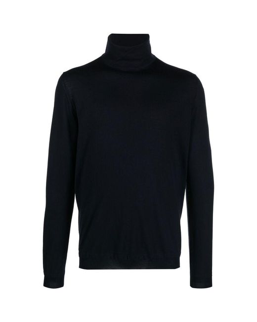 GOES BOTANICAL Blue Wool Sweaters for men