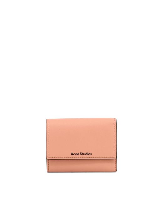 Acne Pink Wallet With Logo