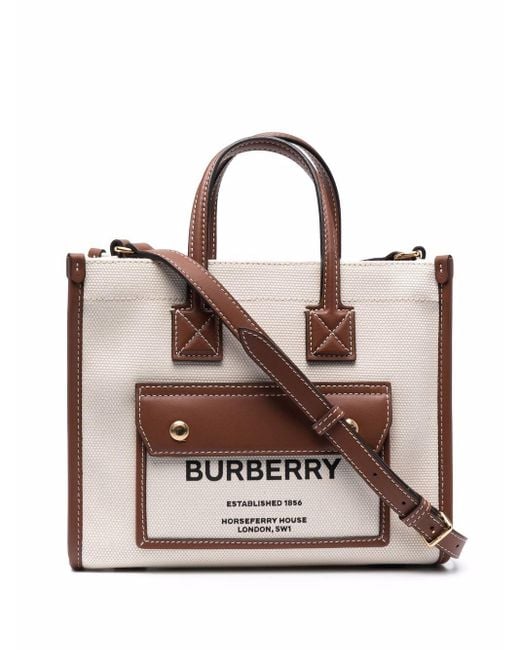 Burberry Brown Pocket Mini Tote Bag