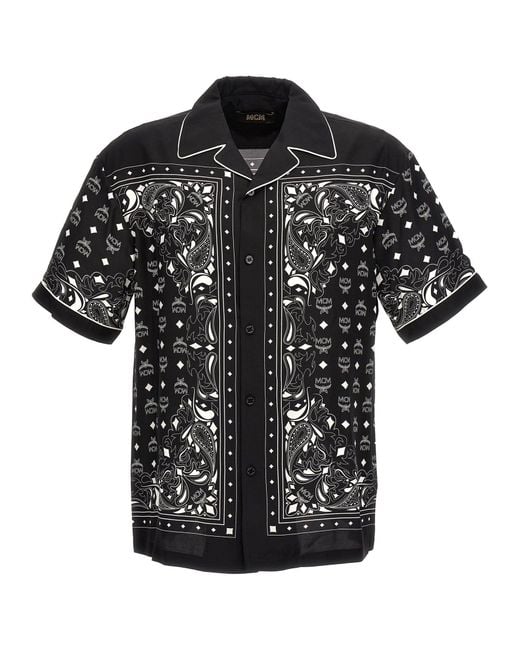 MCM Black Bandana Shirt, Blouse for men
