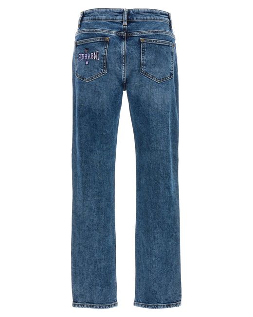 デニム・ジーパン CHIARA FERRAGNI BRAND Logo jeans Blue Chiara Ferragni Logo Jeans in Blue | Lyst