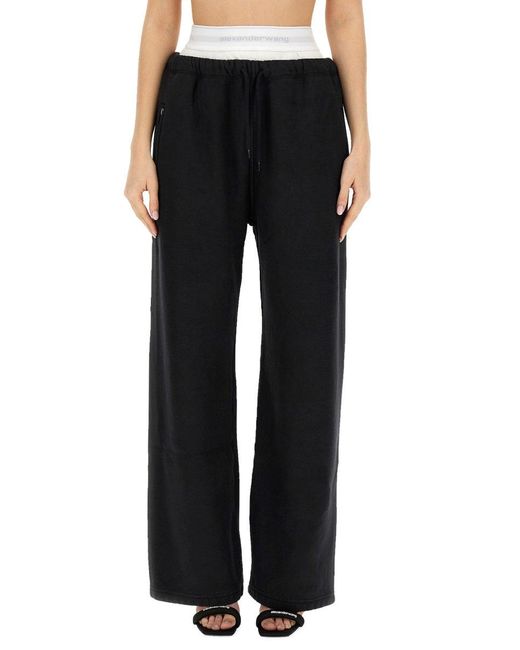 Logo Boxer Shorts-Donna di T By Alexander Wang in Black