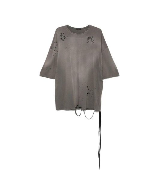 Ann Demeulemeester Gray Cotton T Shirts for men