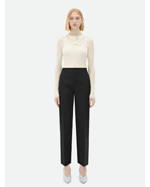 Bottega Veneta White Pantaloni