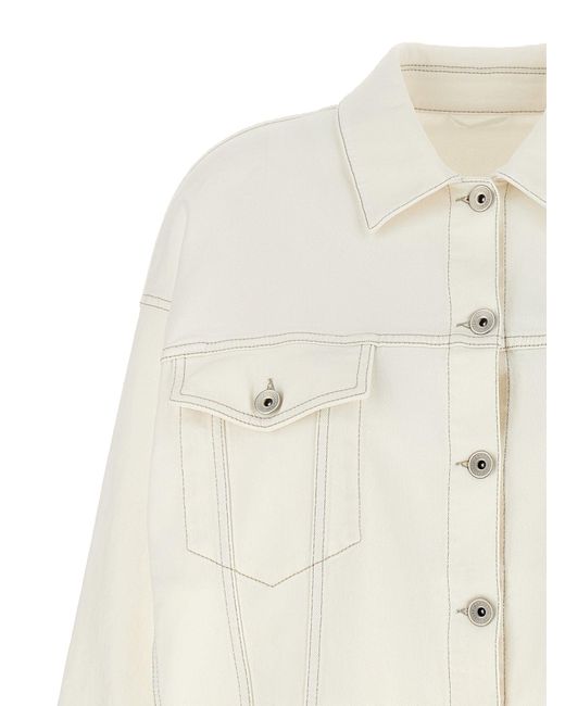 Denim Jacket Giacche Bianco di Brunello Cucinelli in White