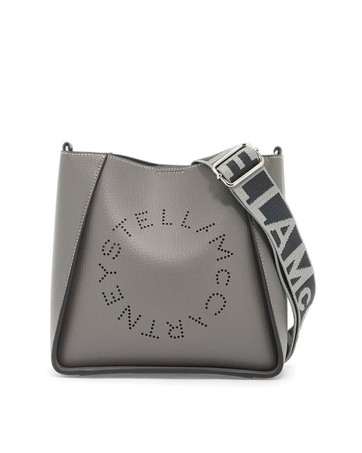 Stella McCartney Gray Grained Alter Mat Stella Logo Crossbody Bag