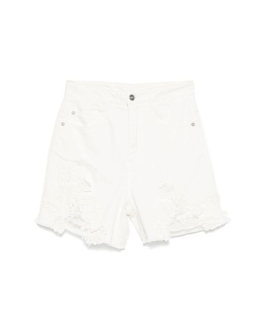 Ermanno Scervino White Cotton Shorts