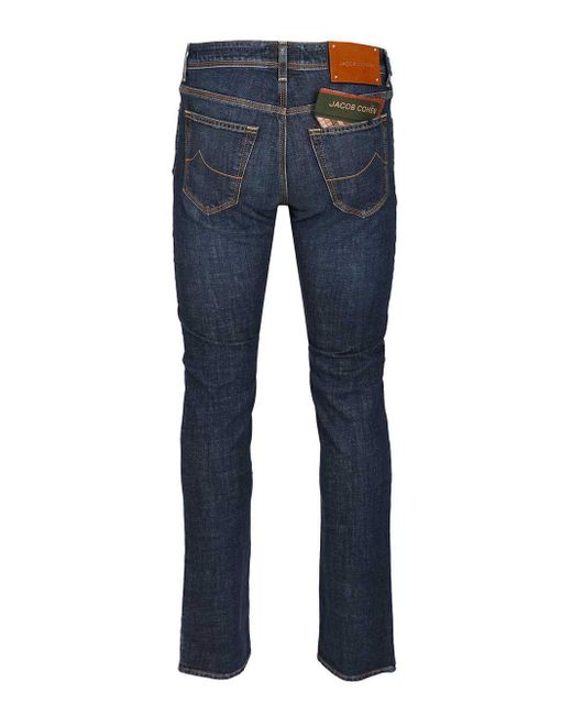 5 Pkt Slim Fit Bard V1 11 Oz Blu Salpa Jeans Blu-Uomo di Jacob Cohen in Blue da Uomo