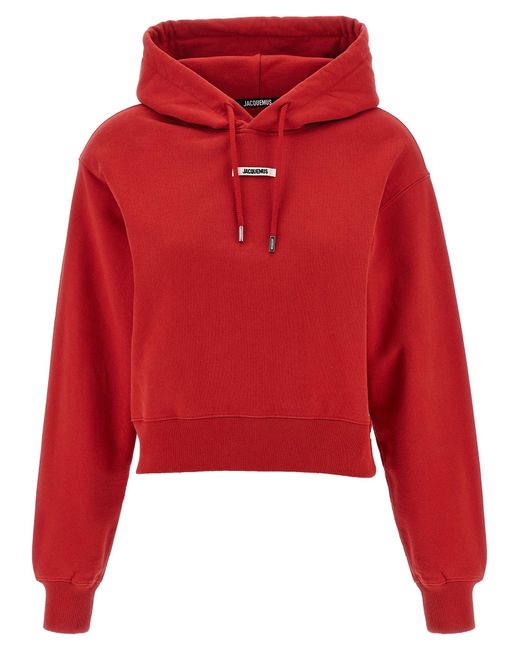 Jacquemus Red 'Le Hoodie Gros-Grain' Hoodie