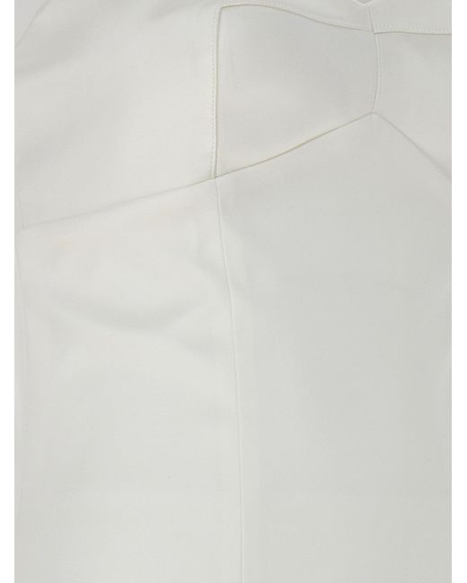 Ermanno Scervino White Silk Dress Dresses