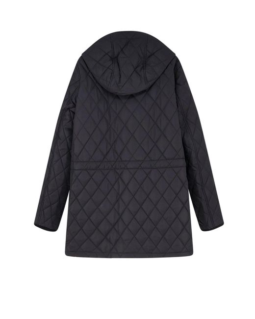 Burberry Quilted Parka Jackets Black