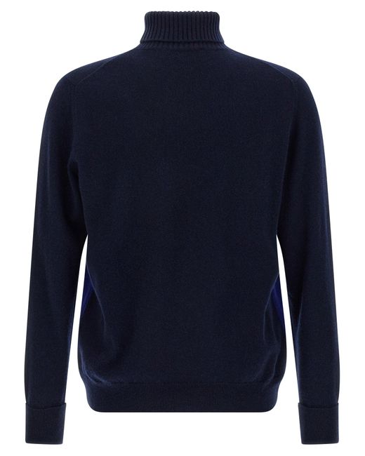 Ballantyne Argyle Turtleneck Sweaters And Cardigans Blue for men