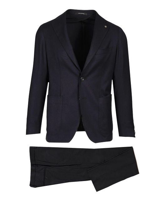 Tagliatore Blue Wool And Silk Suit for men