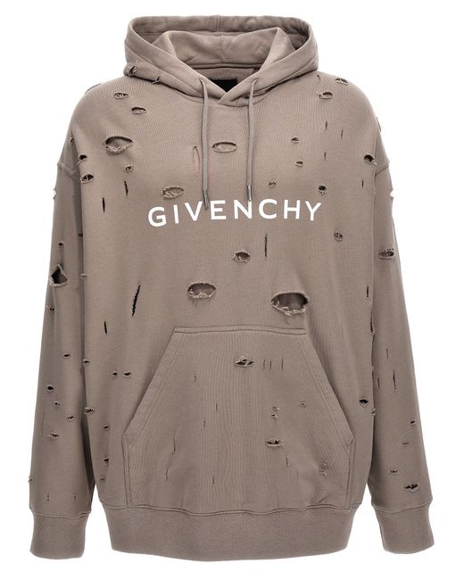 Logo Hoodie Felpe Grigio di Givenchy in Gray da Uomo
