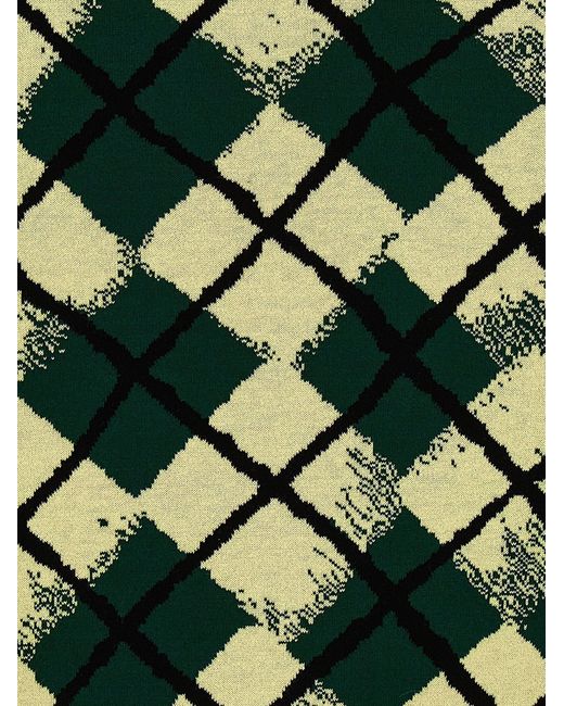 Argyle Pattern Skirt Gonne Verde di Burberry in Green