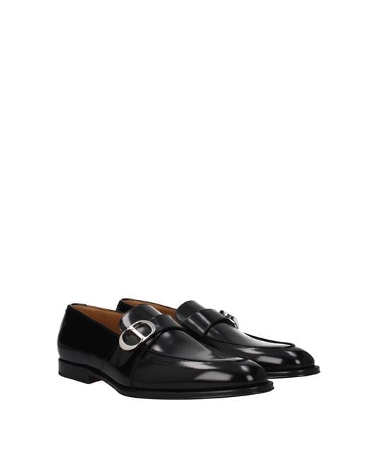 Dior Loafers Timeless Leather in Black for Men Lyst