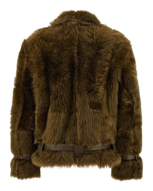 Tom Ford Green Lamb Leather Short Jacket