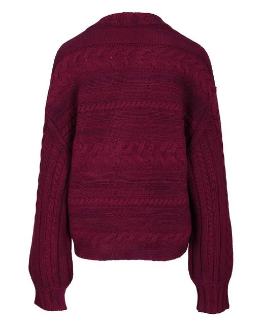 The Attico Purple Wool And Cashmere Sweater Knitwear Bordeaux