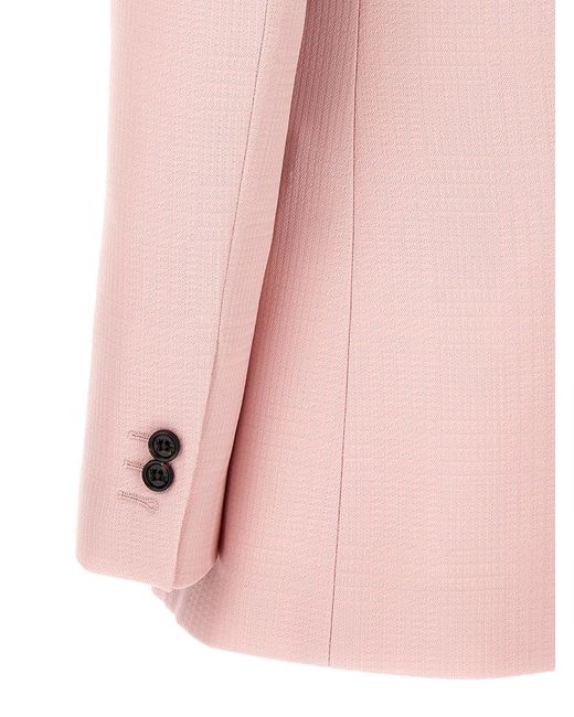 Single-Breasted Tailored Blazer Blazer And Suits Rosa di Burberry in Pink