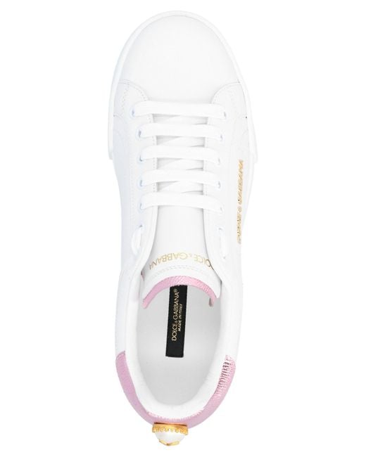 Dolce & Gabbana White 'Portofino' Sneakers