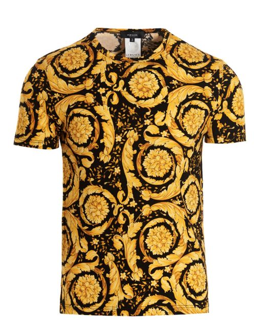 Barocco T Shirt Multicolor di Versace in Metallic da Uomo