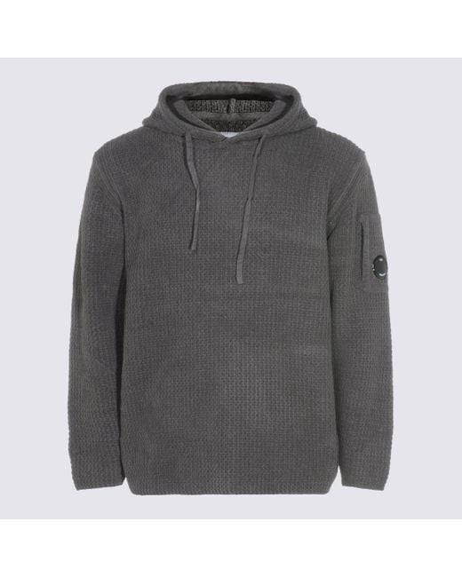 C P Company Gray Sweaters Dark Shadow for men