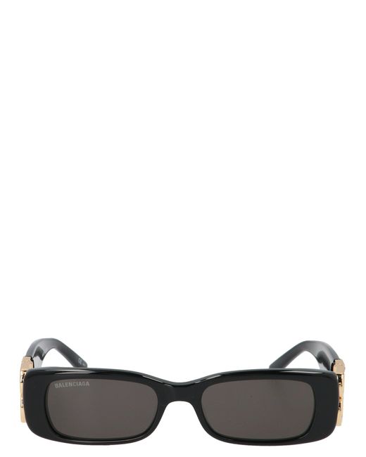Balenciaga Black 'dynasty Rectangle' Sunglasses