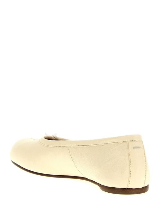 Maison Margiela Tabi Flat Shoes in Natural | Lyst