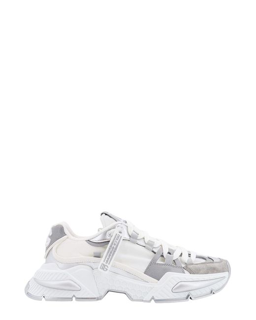 Sneakers Airmaster in nylon con dettagli in pelle di vitello e suede di Dolce & Gabbana in White da Uomo
