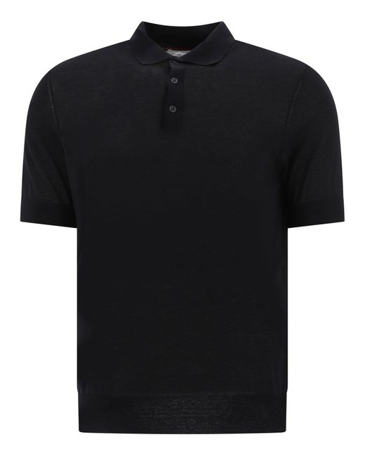 Brunello Cucinelli Black Polo Shirt for men