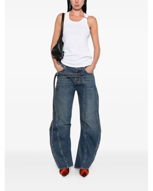 Jean Paul Gaultier White Cotton Tank Top