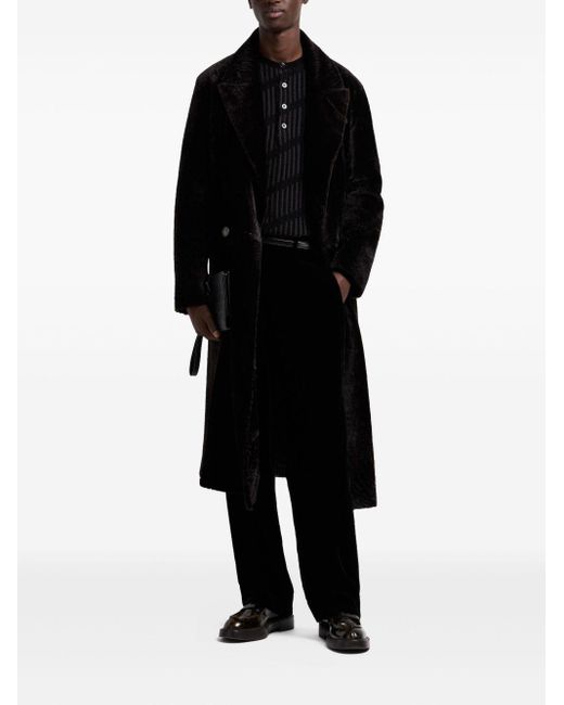 Emporio Armani Black Wool Crewneck Sweater for men