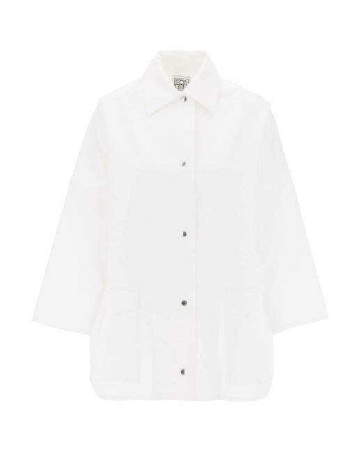 Totême  White Toteme Organic Cotton Overshirt For