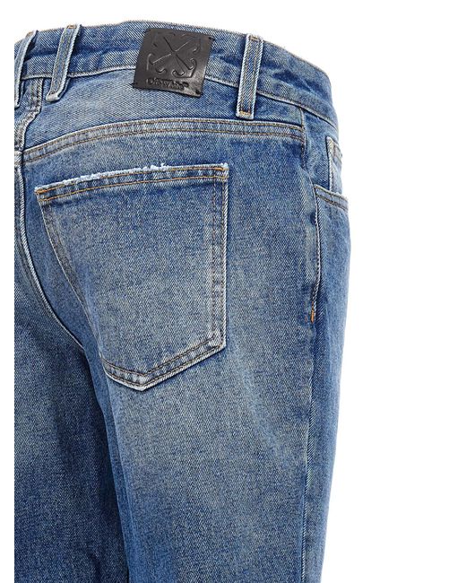 Off-White c/o Virgil Abloh Blue Flared Logo Jeans